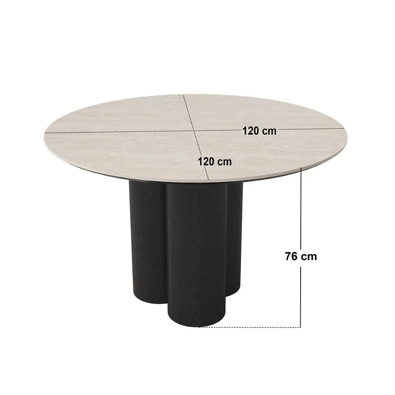 SOLACE+CO Deko round table with Aiko green chairs - view 8