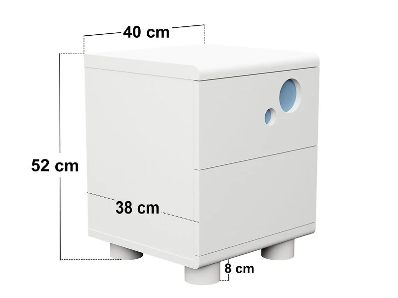 Flair Livana 2 drawer bedside table - view 12