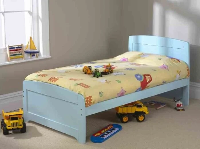 Wooden single bed frame for kids with optional storage drawers