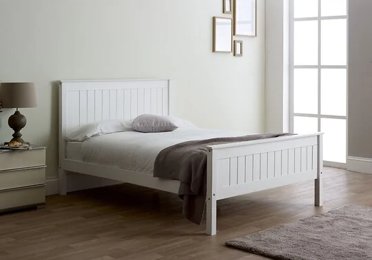 Limelight Taurus High Foot End Wooden Bed Frame made from solid wood classic style single small double double king sizes grey dark grey and white