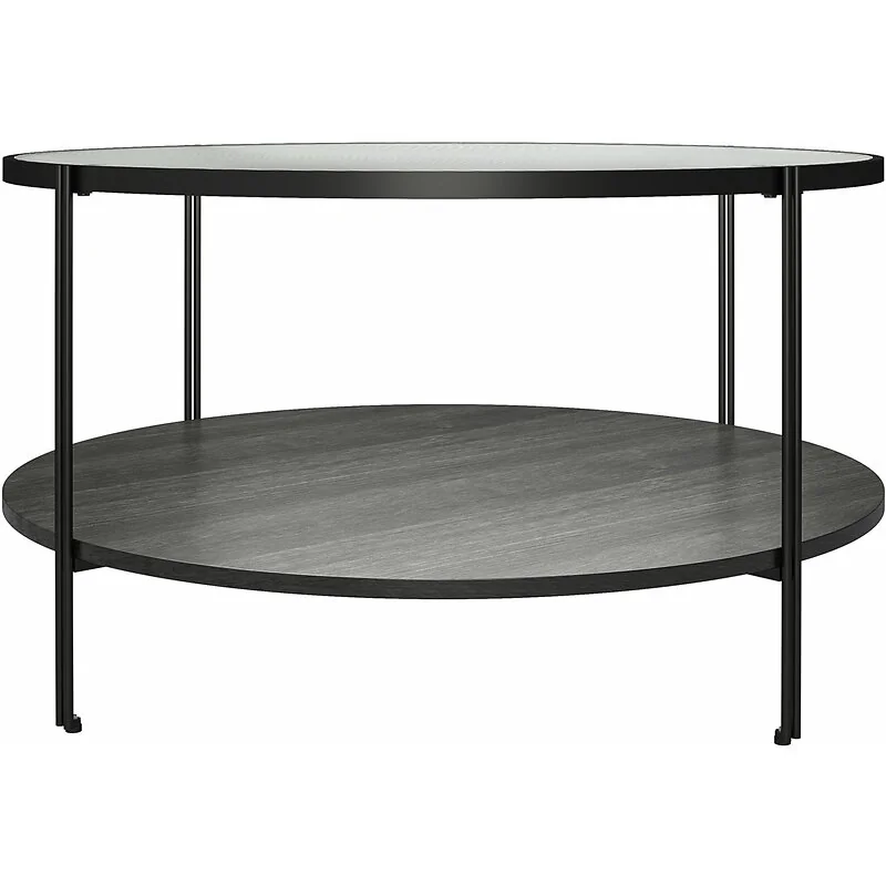 Dorel Wainwright Round Coffee Table Black Oak view 5