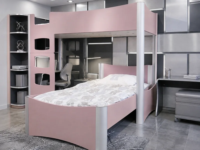 Mathy By Bols Fusion Inseparable High Sleeper Bed with Ladder