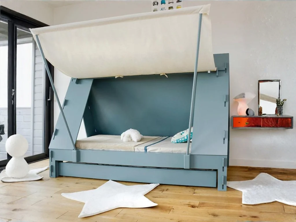 Mathy by Bols Tent Single Cabin Bed with Trundle Drawer