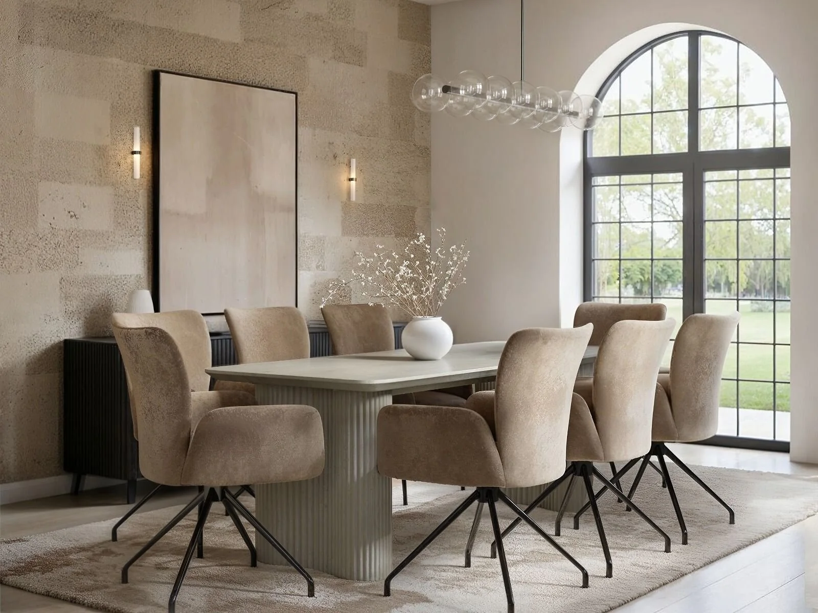 SOLACE+CO Zoya dining table with Kora chairs - view 3