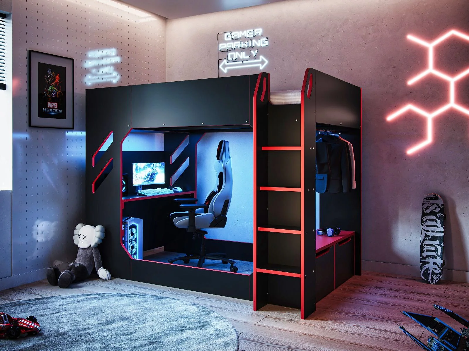 Recoil Shuttle small double LED gaming high sleeper - view 14