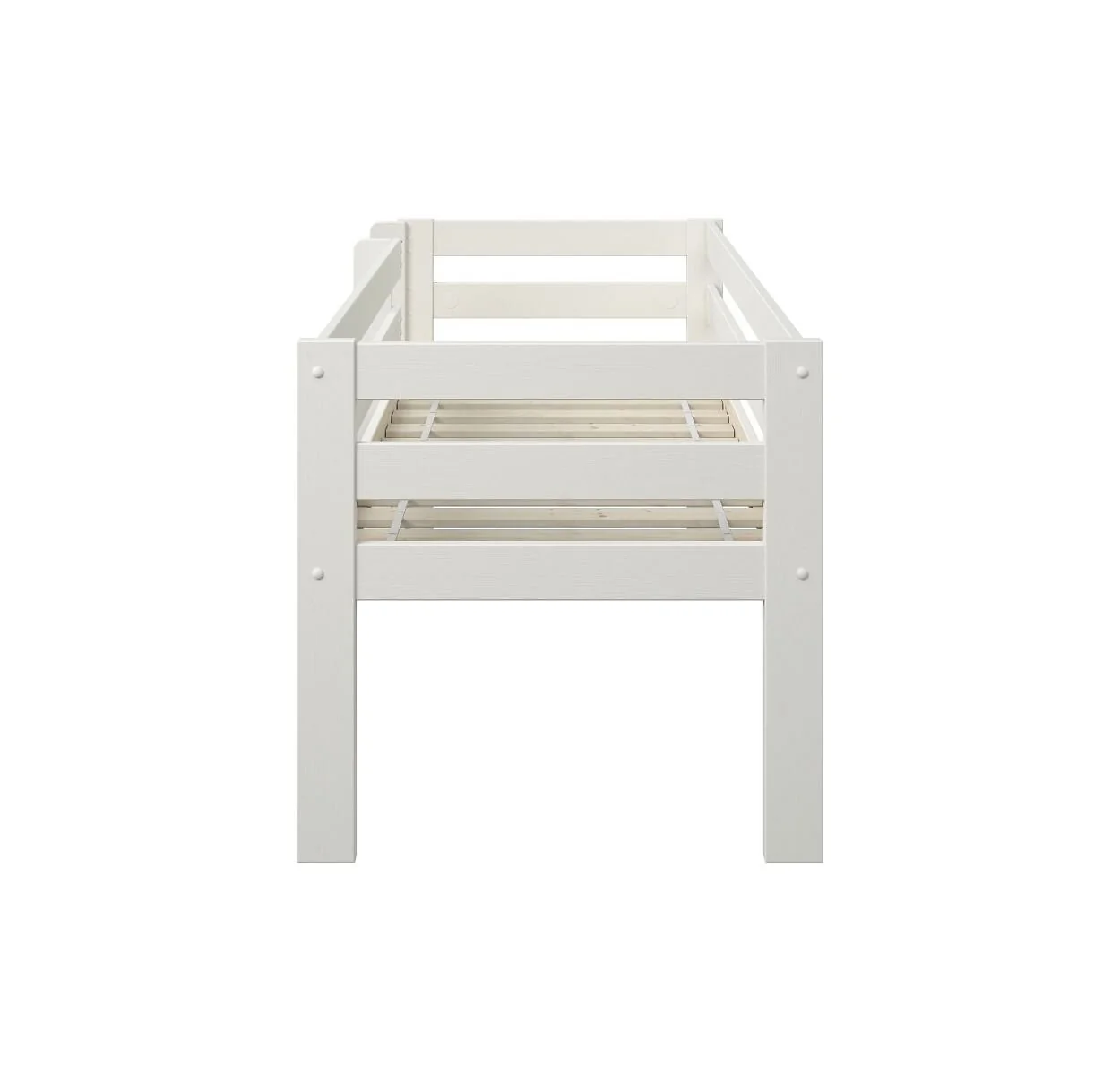 Noomi Solid Wood Shorty Mid Sleeper with Crate Drawers White (FSC-Certified) – view 9