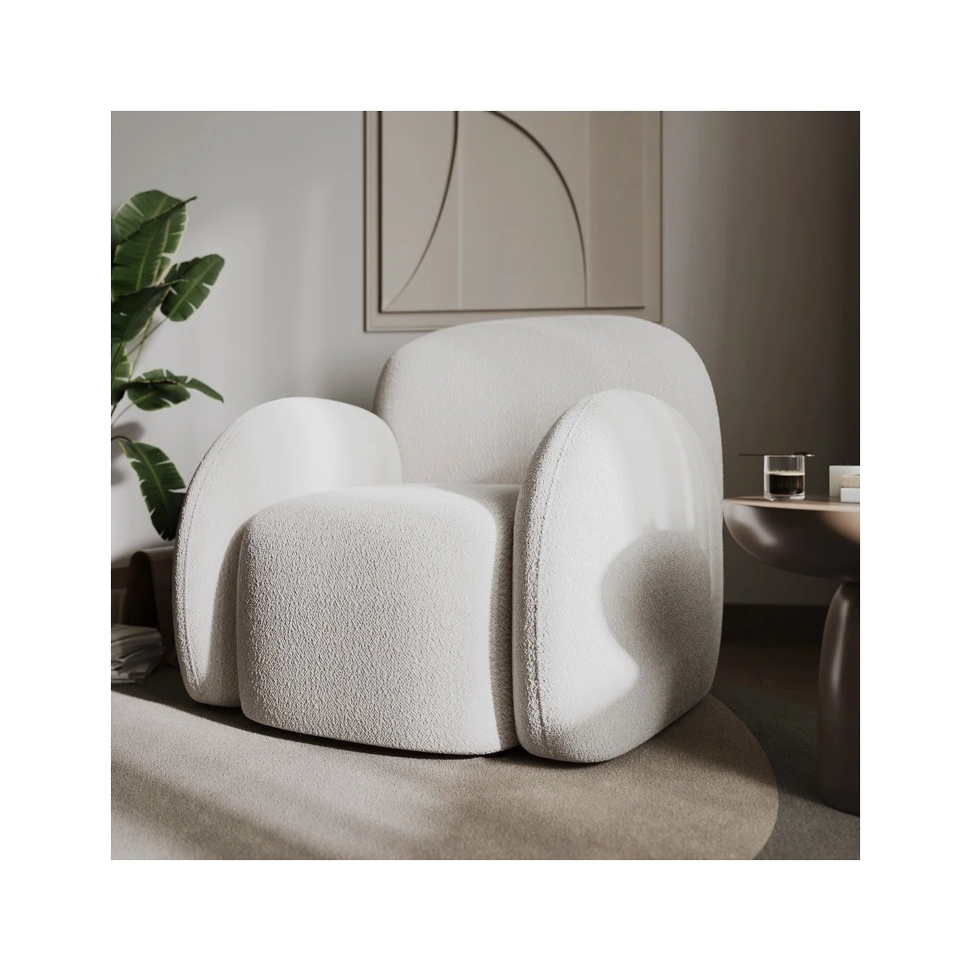 Flair Nina Boucle Teddy Accent Chair image 3