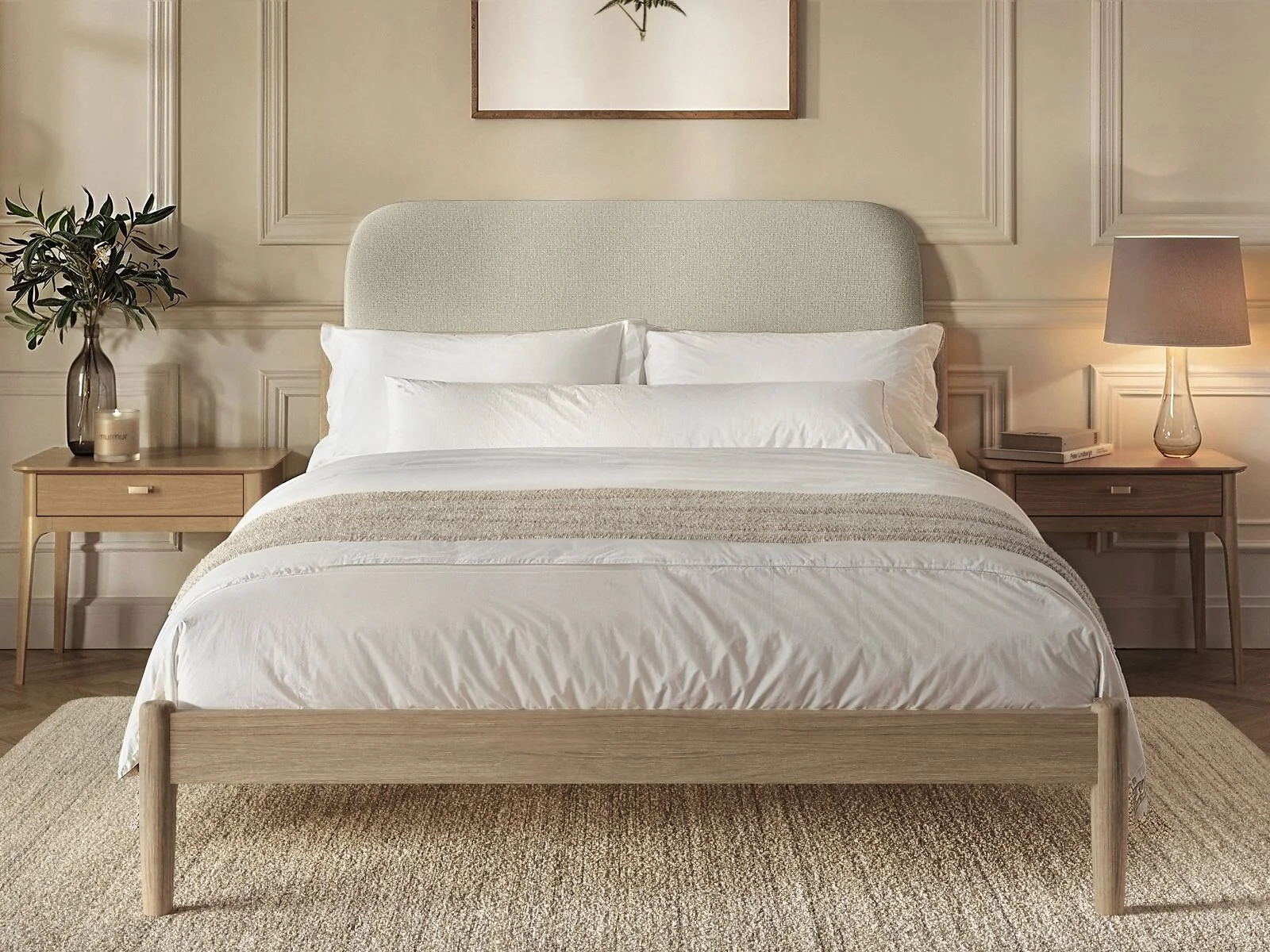 Flair Dahlia pillowback wooden bed frame - view 2