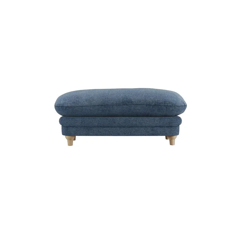 LPD Plumpton Footstool Denim Blue Weave image 2