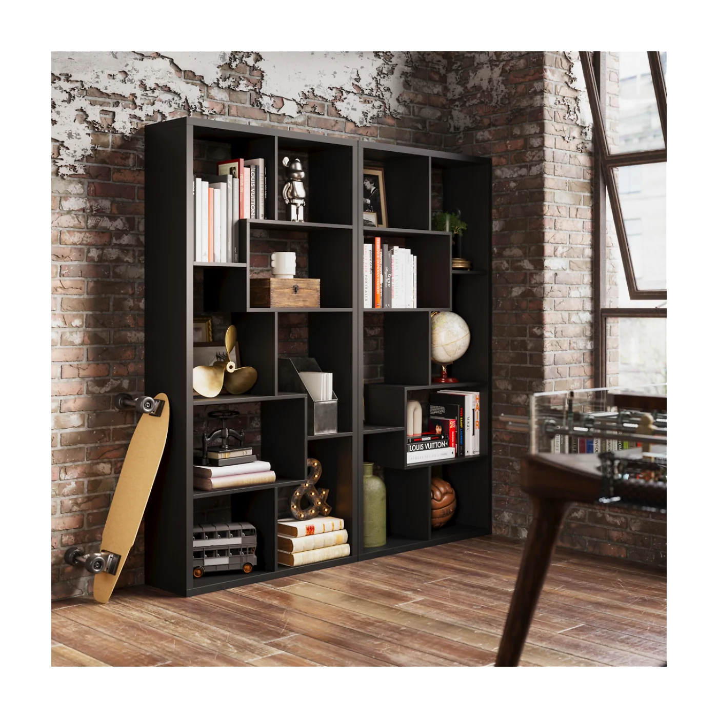 LPD Quebec Black Shelving Unit image 4