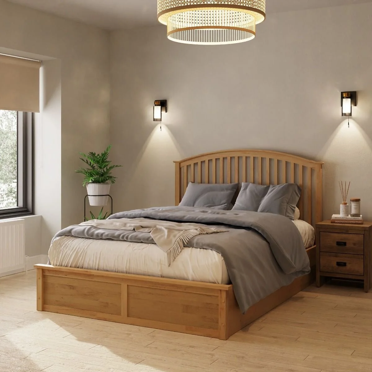 GFW Madrid Wooden Ottoman Storage Bed