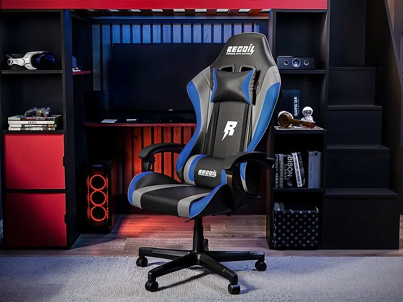Recoil Vortex black PU leather gaming chair - view 2