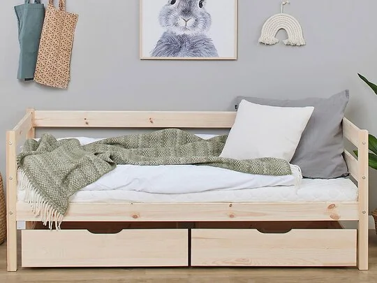 Compact toddler daybed with underbed storage