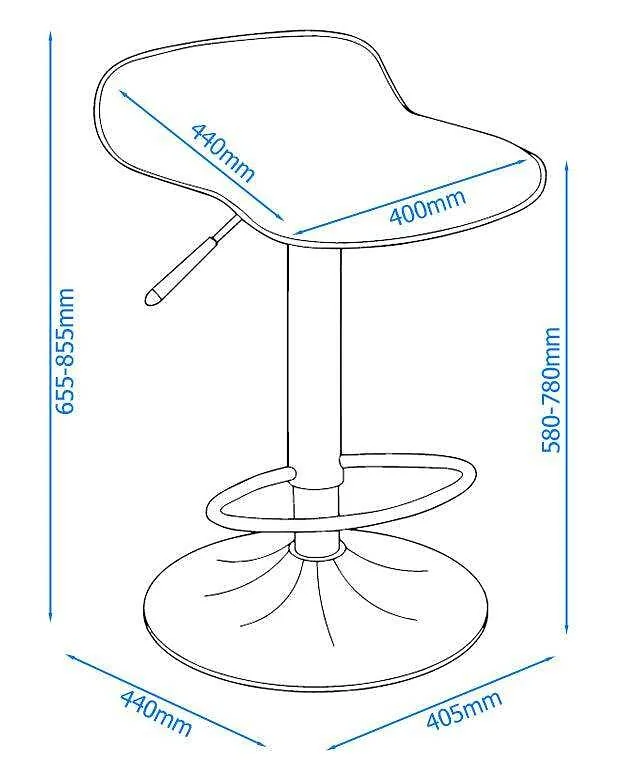 Dorel Ohio Leather Barstool in Grey Colour view 6