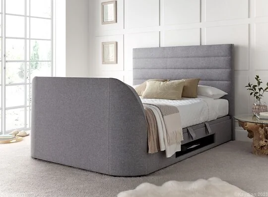 Kaydian Appleby Upholstered Ottoman Bed with TV Lift Grey
