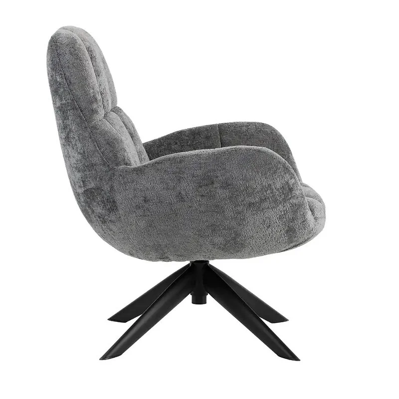Dorel Glenfield Armchair with Swivel Function Grey Chenille view 6