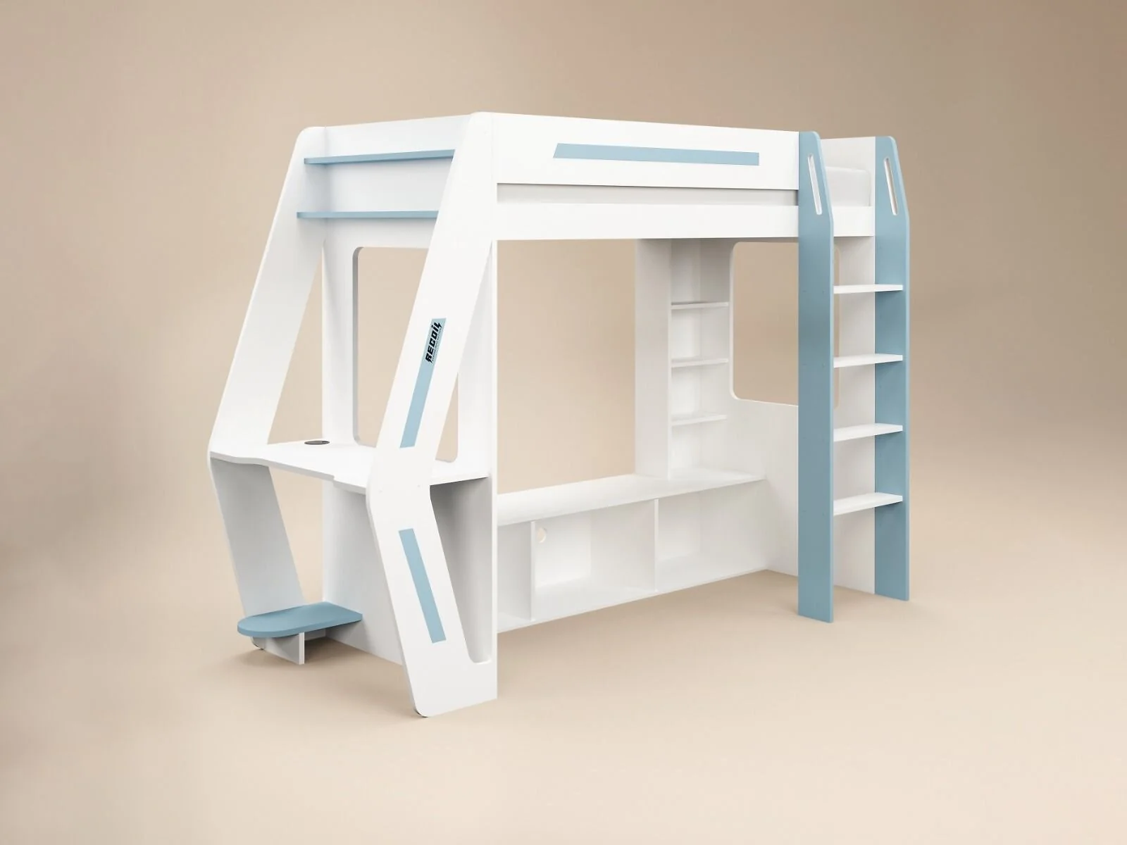 Recoil Alister gaming high sleeper with TV stand - view 7