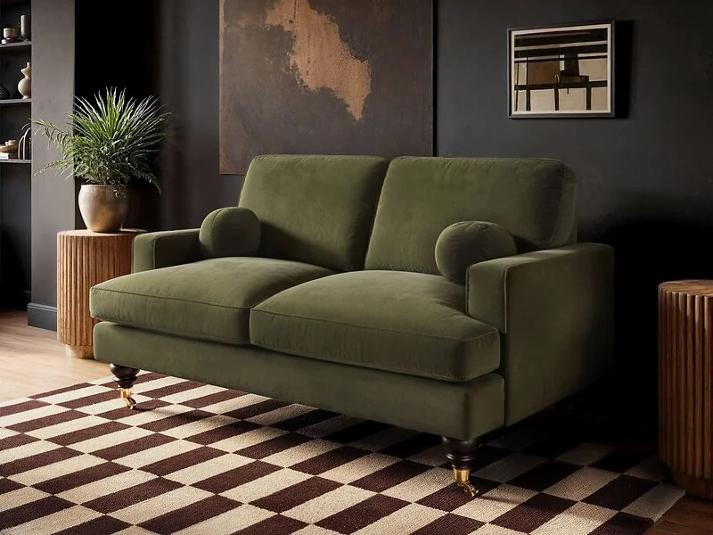 SOLACE+CO Addison 2 seater sofa with caster legs - view 14