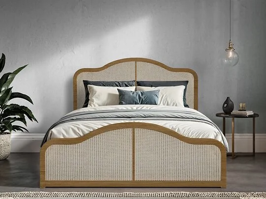 Emporia Beds Kensington Wooden Rattan Ottoman Bed with Storage