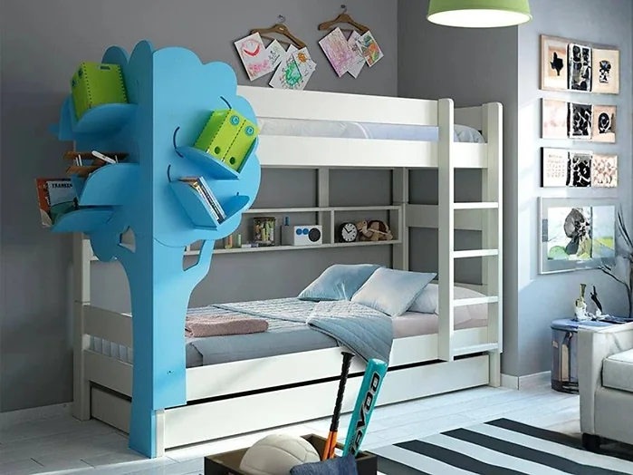 Mathy By Bols Dominique bunk bed with optional tree bookcase