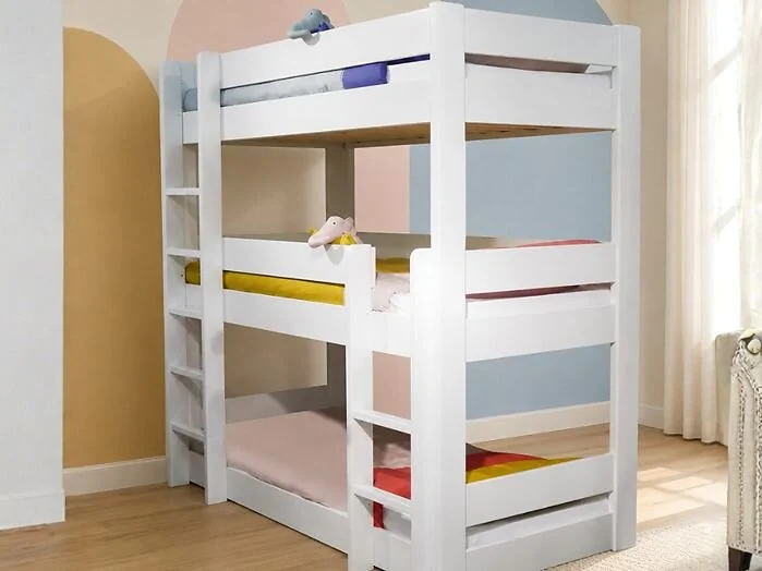 Mathy By Bols Dominique Triple Bunk Bed with Shelves