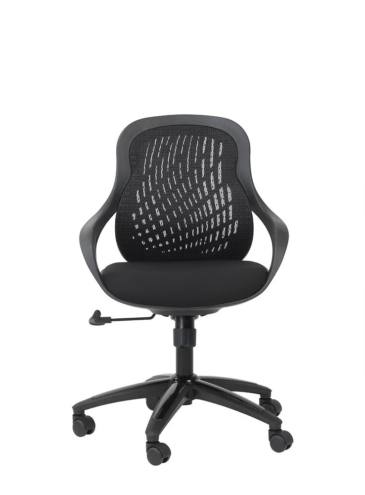 Dorel Croft Mesh Office Chair with Wheels in Grey