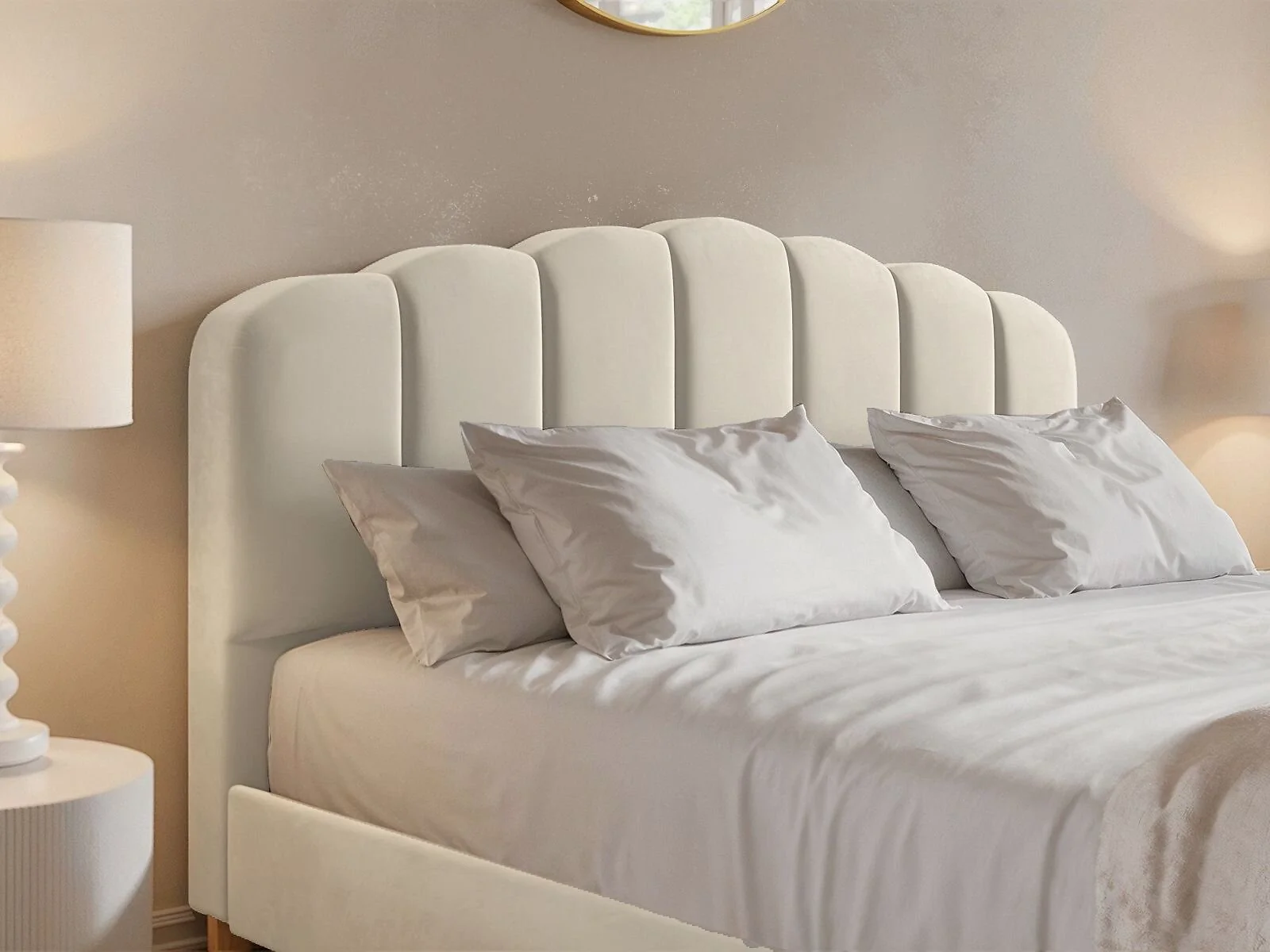 Flair Scallop Velvet Bed Frame – view 8