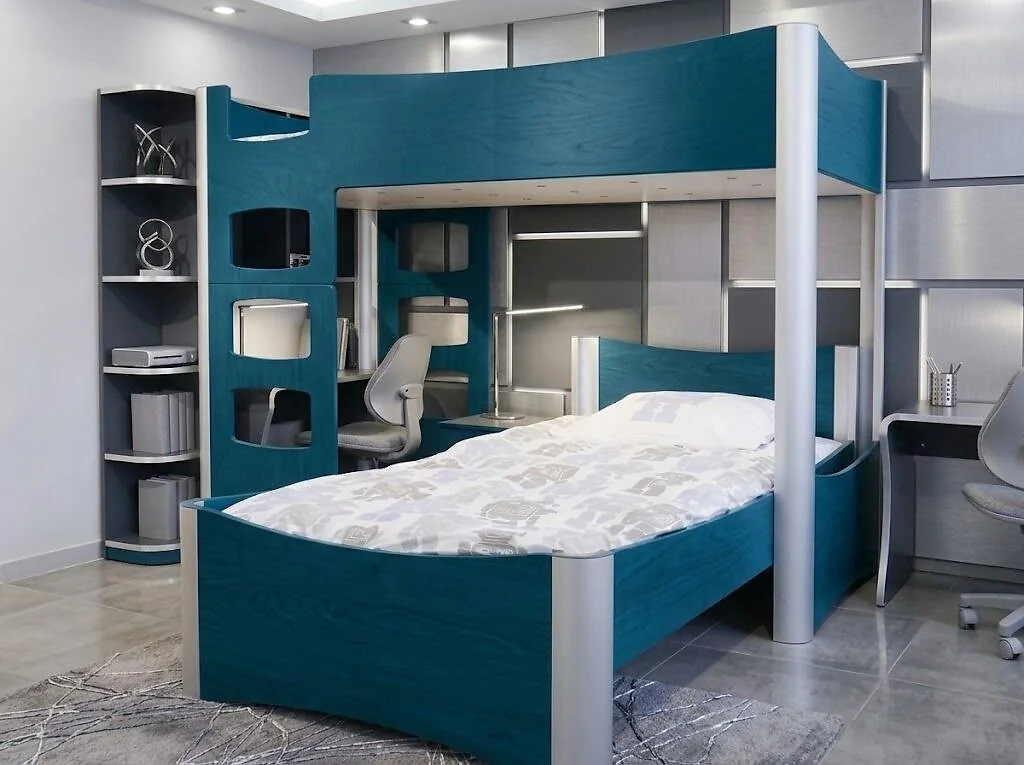 Mathy By Bols Fusion Inseparable High Sleeper Bed with Ladder