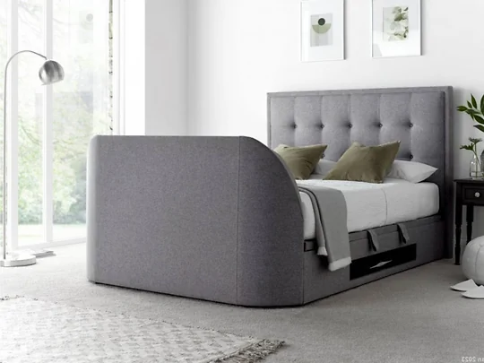 Kaydian Falstone Upholstered Ottoman TV Bed with Side Lift Storage