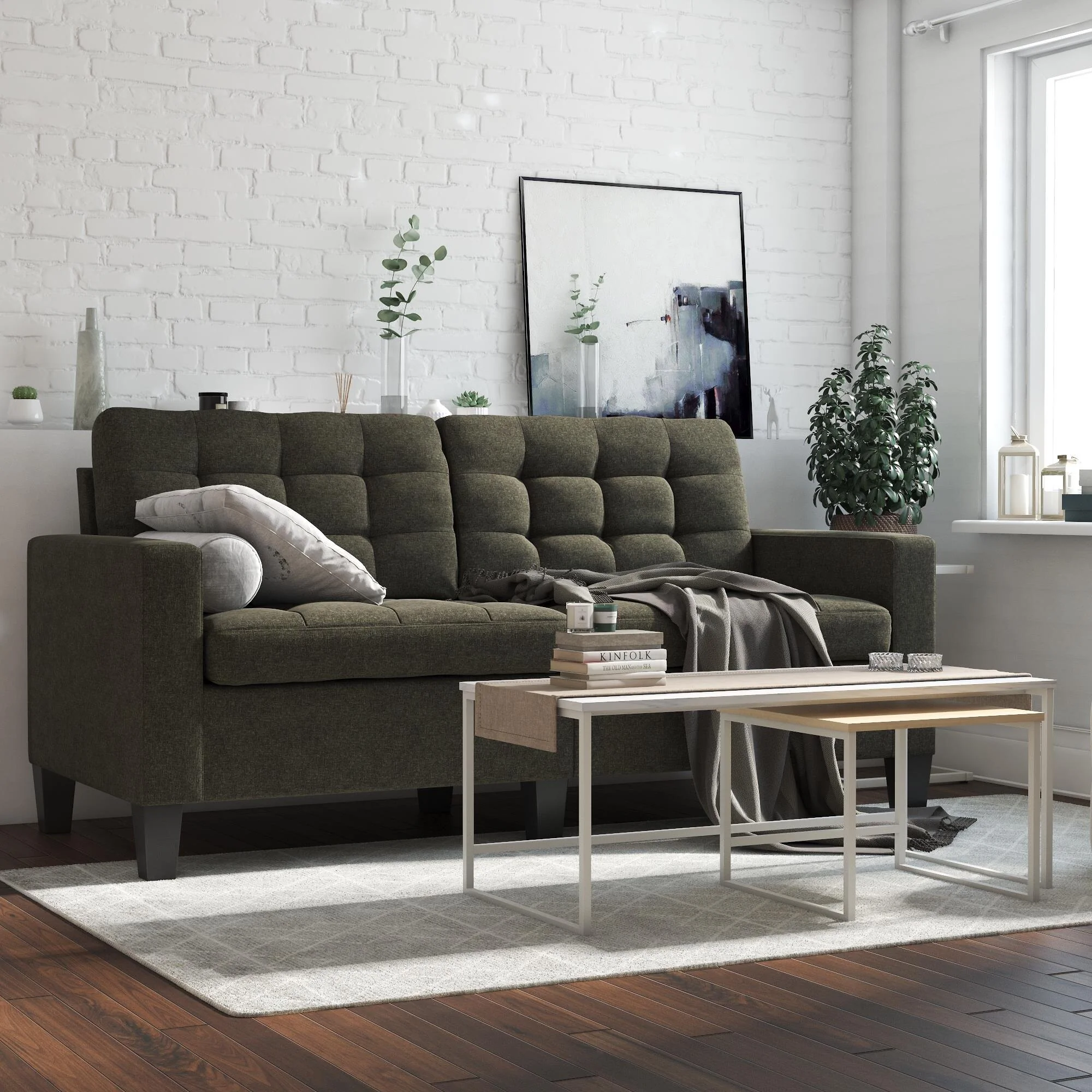 Dorel Bowie Sofa Grey view 2