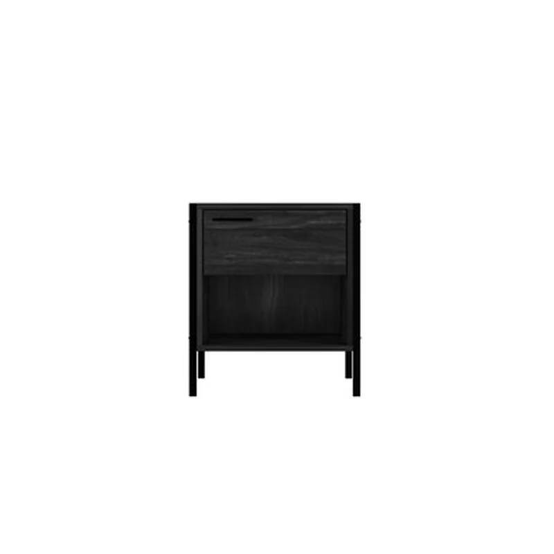 LPD Hoxton Black Bedside Cabinet image 2