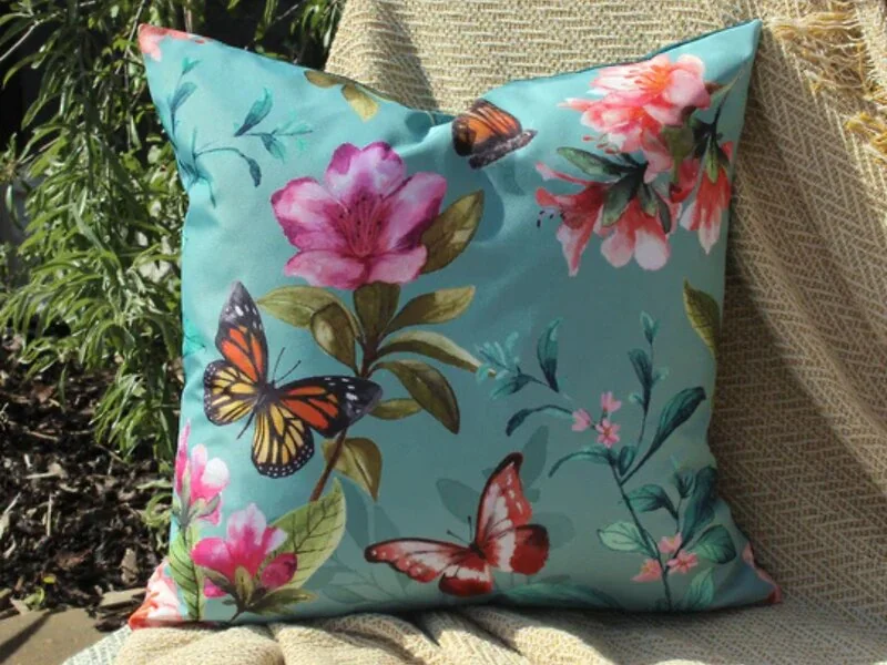Evans Lichfield Butterflies 43 x 43cm Outdoor Cushion Polyester