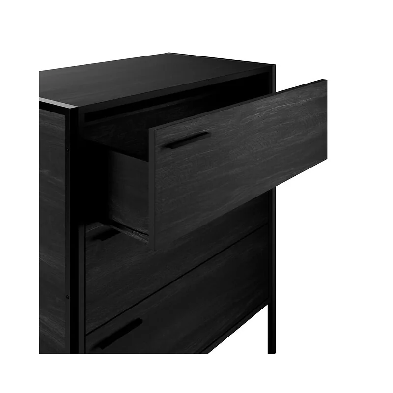 LPD Hoxton Black 3 Drawer Chest image 4