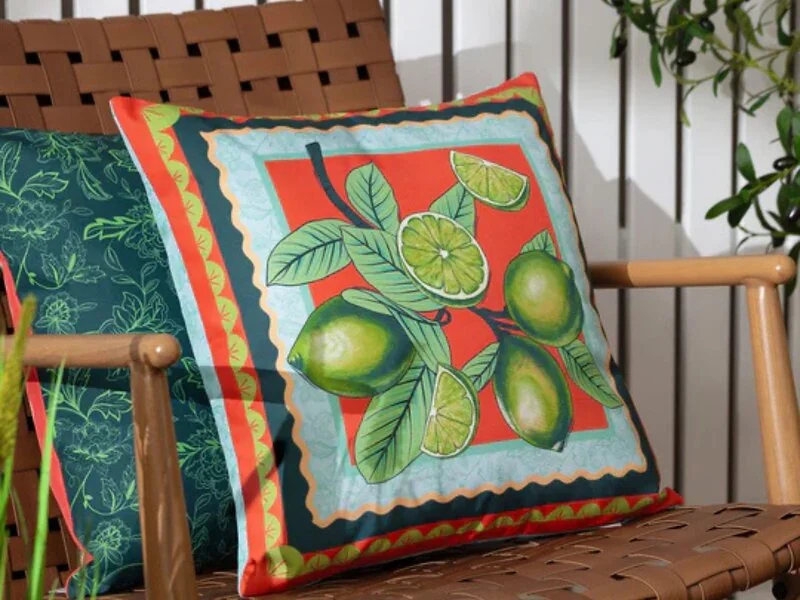 Furn Anemone Limes 45 x 45cm Outdoor Cushion Multi Polyester