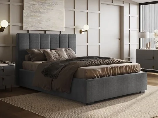 Flair Waltz grey fabric ottoman bed