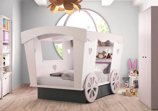 Mathy by Bols Carriage Bed Frame with Storage Drawers
