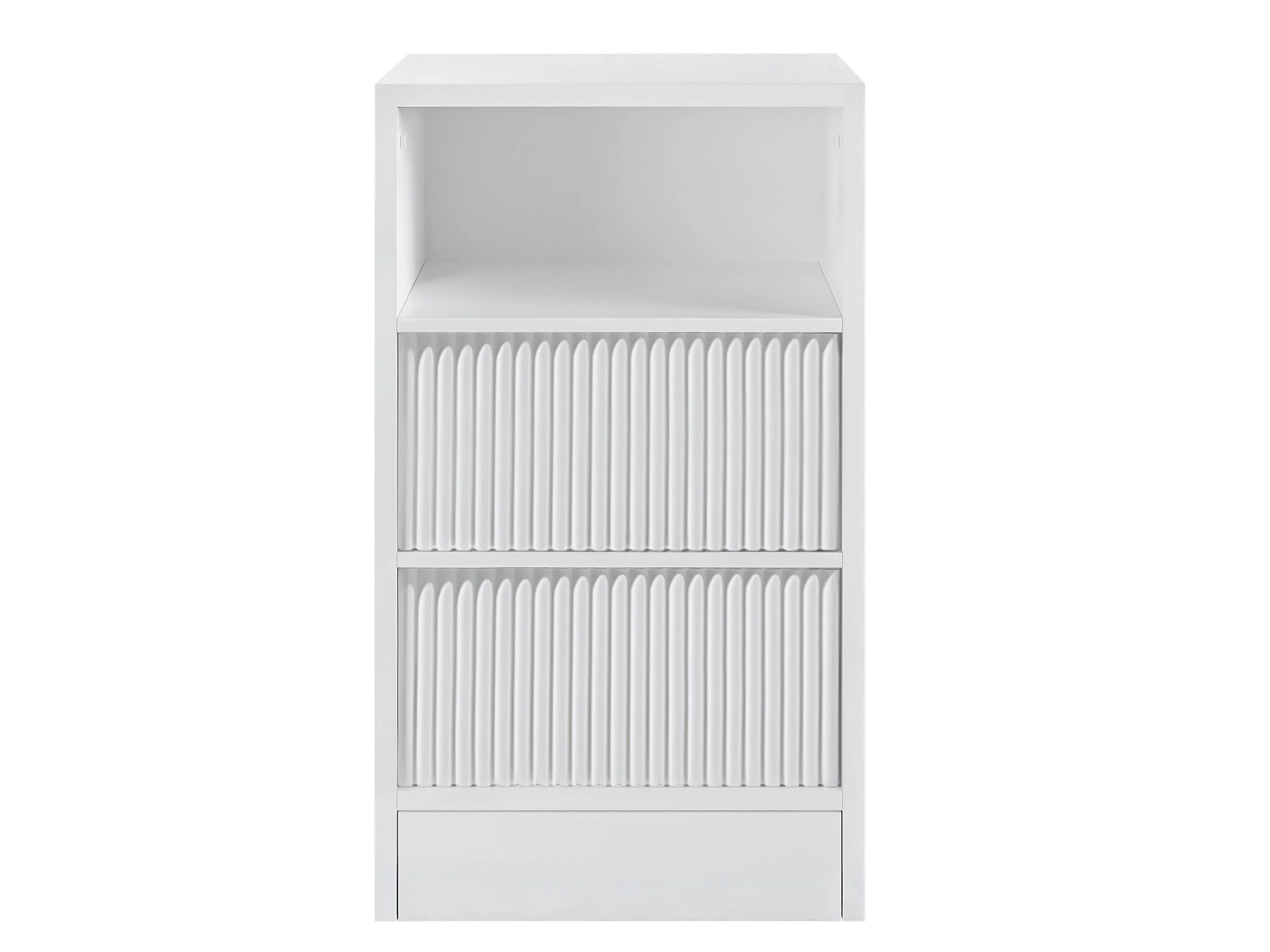 Flair Luca 3 tier storage unit with ribbed doors - view 2