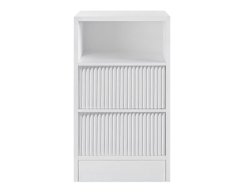 Flair Luca 3 tier storage unit with ribbed doors - view 2