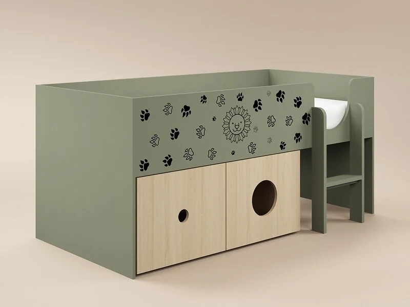 Flair Zaiden safari mid sleeper with toy box storage - view 10