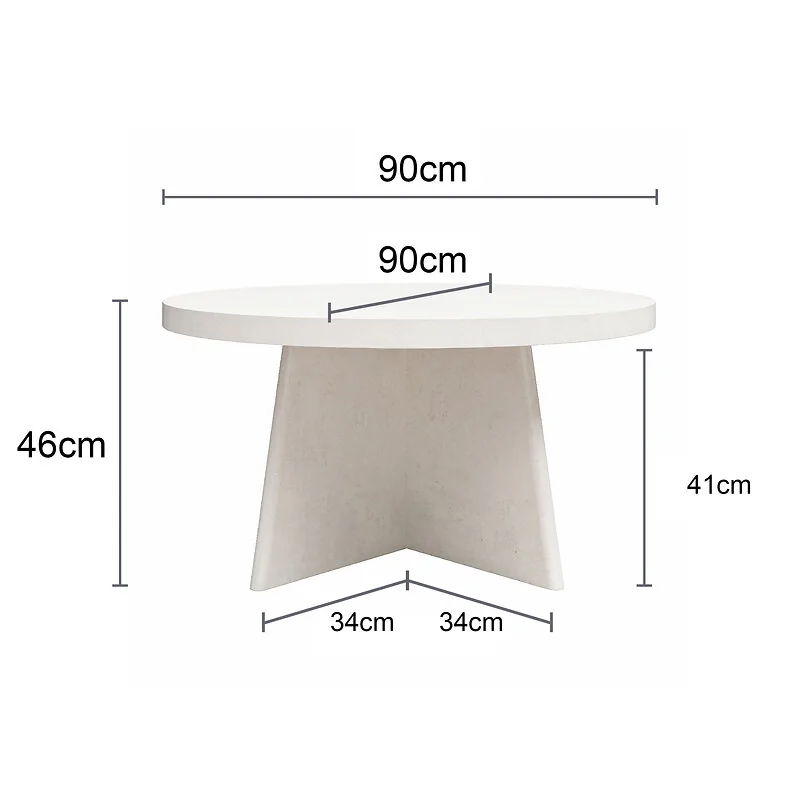 Dorel Liam Round Coffee Table Plaster