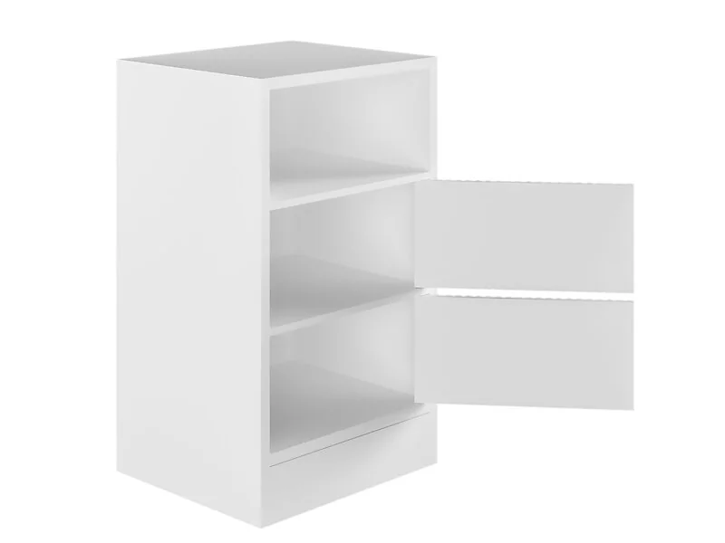 Flair Luca 3 tier storage unit with ribbed doors - view 3