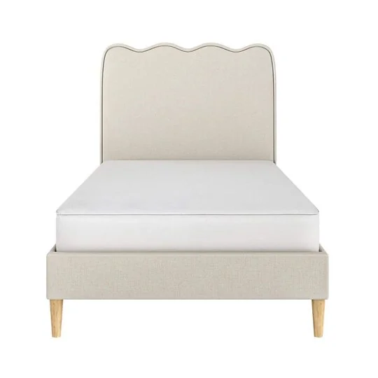 Flair Ellis Single Fabric Bed with Cloud Headboard