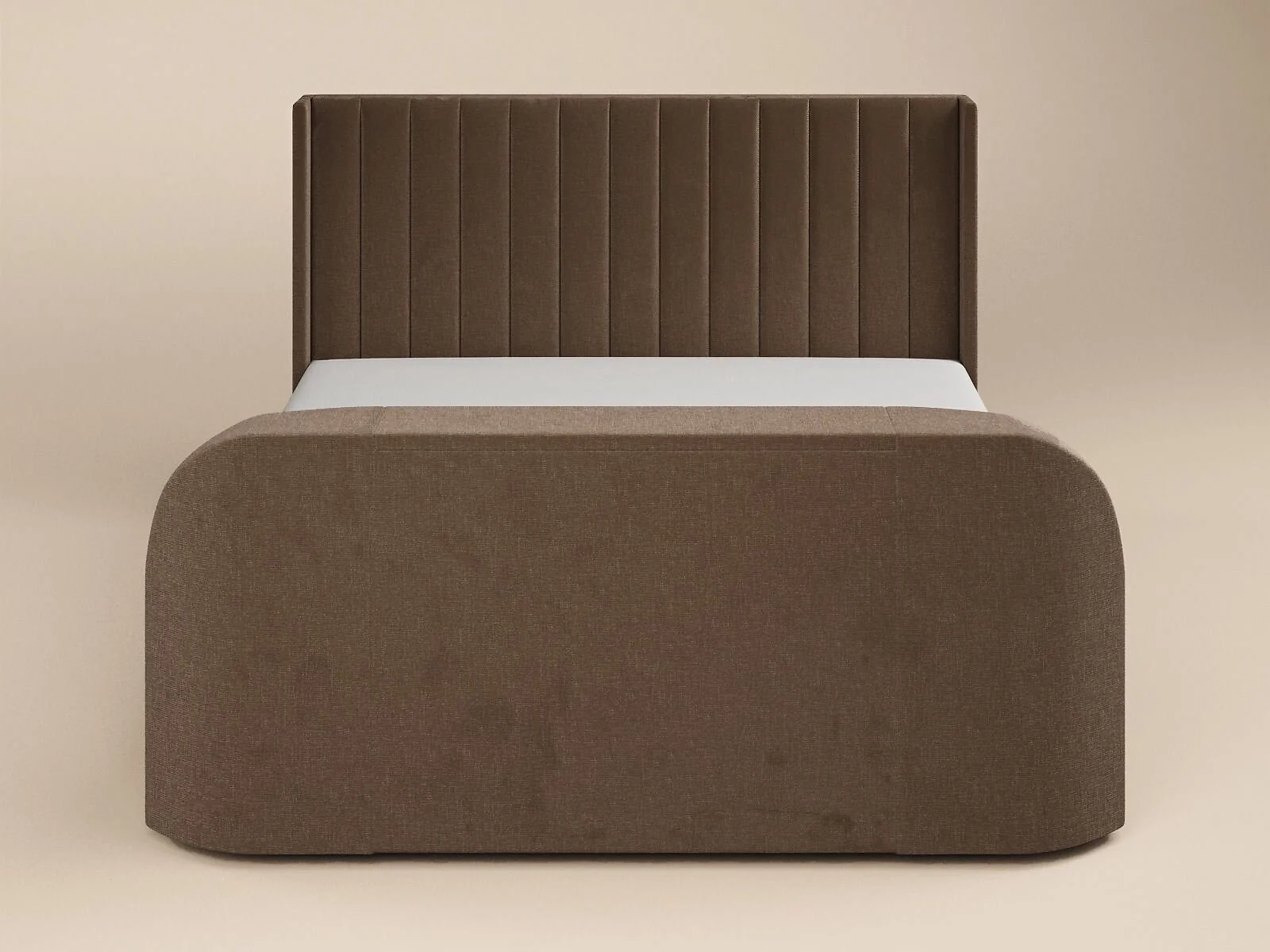 Flair Fallon TV Side Lift Ottoman Bed Brown Chenille – view 6