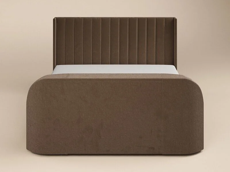 Flair Fallon TV Side Lift Ottoman Bed Brown Chenille – view 6
