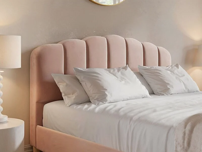 Flair Scallop Velvet Bed Frame – view 7