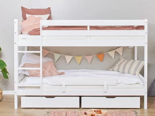 Hoppekids Shorty Bunkbed + Safety Rail and Drawers