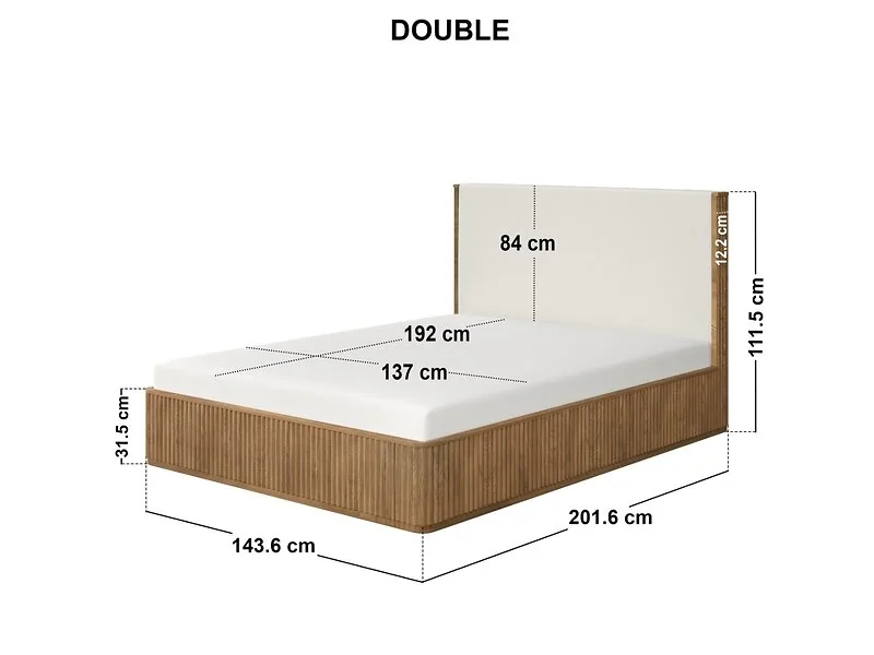 SOLACE+CO Reme Fluted Ottoman Bed