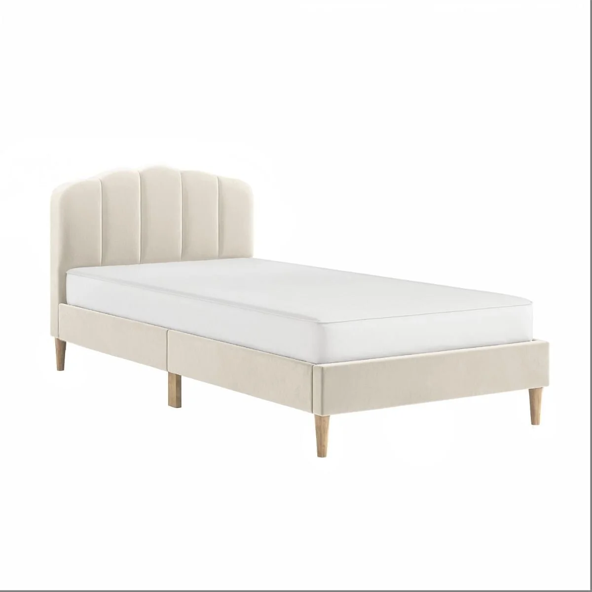 Flair Scallop Velvet Bed Frame – view 3