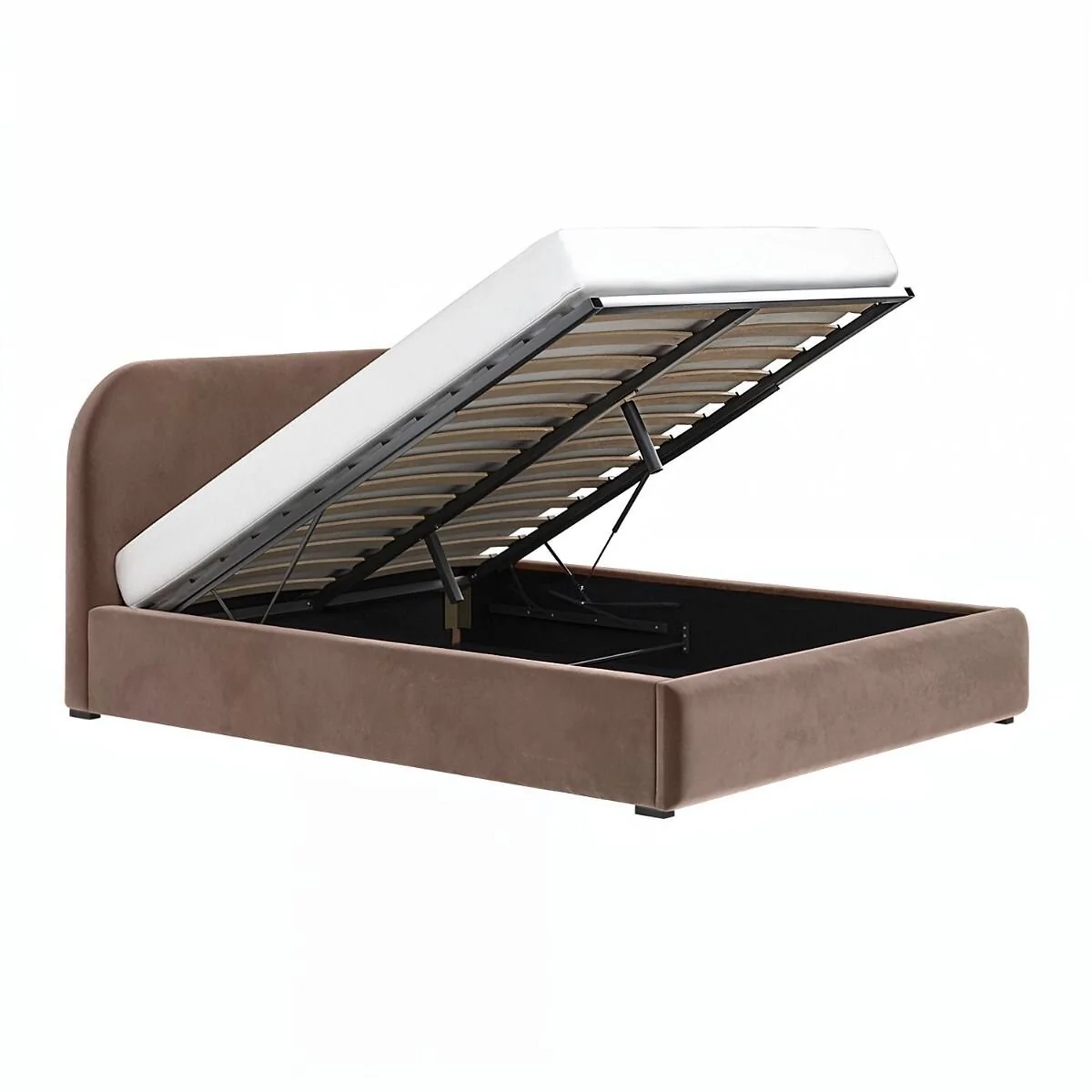 Flair Alba ottoman bed in chocolate velvet - view 5
