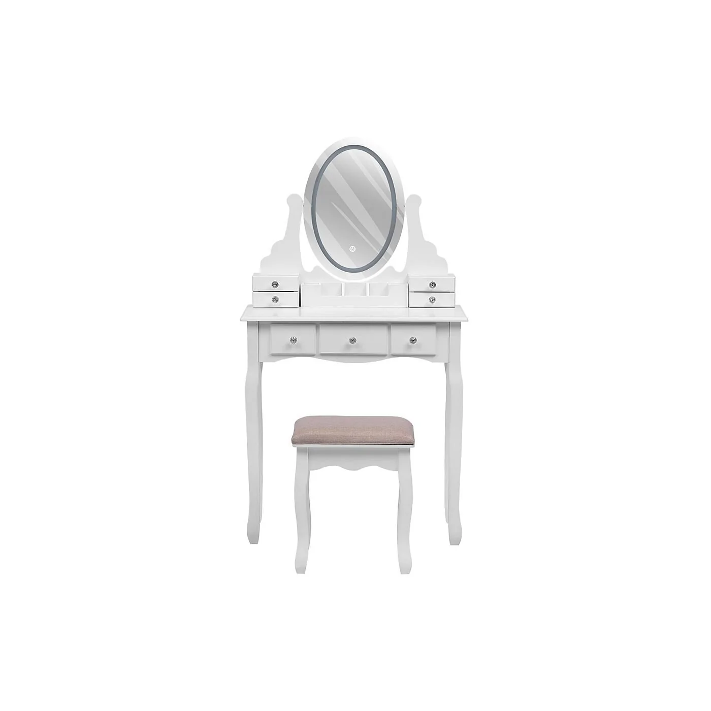 Living & Home Makeup Vanity Desk Set with LED Lighting image 6
